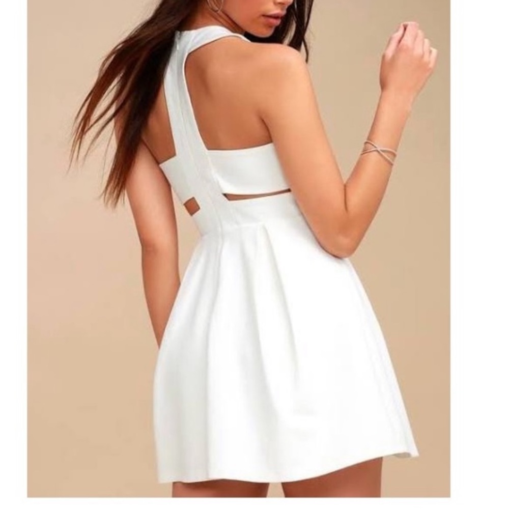 White cutout dress